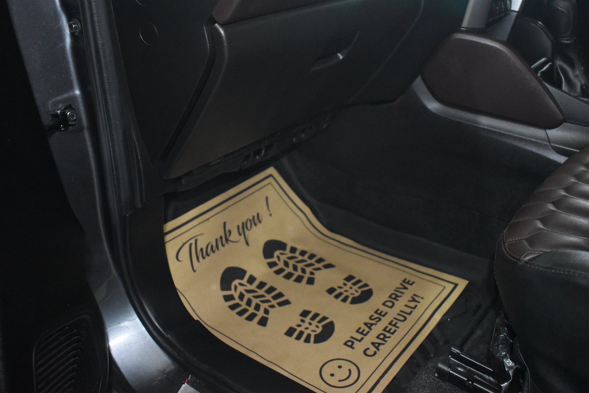 Clean floor mat installation after deep interior cleaning